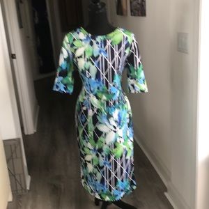 Gorgeous lined three-quarter sleeve dress